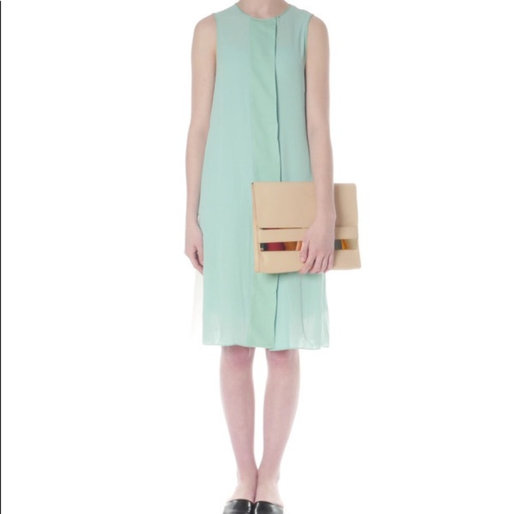 MALENE BIRGER. Mint Cream Colorblock Dress! - Picture 7 of 9